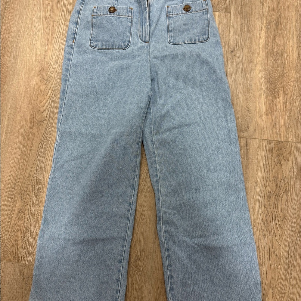 Sezane Light Blue Straight Leg Jeans